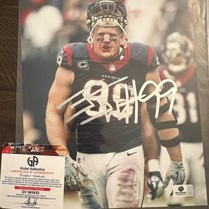 J.J. Watt Houston Texans Autographed 8x10 Photo coa